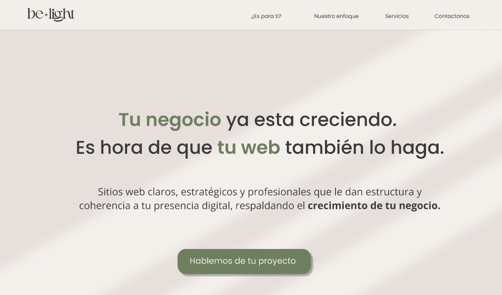 Vista previa del sitio web